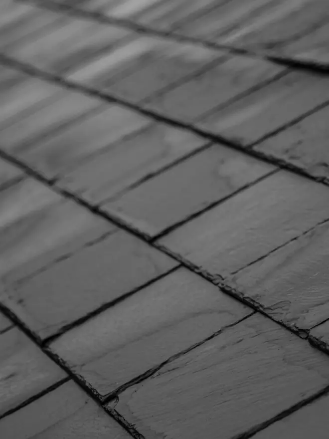 Dark natural slate roof